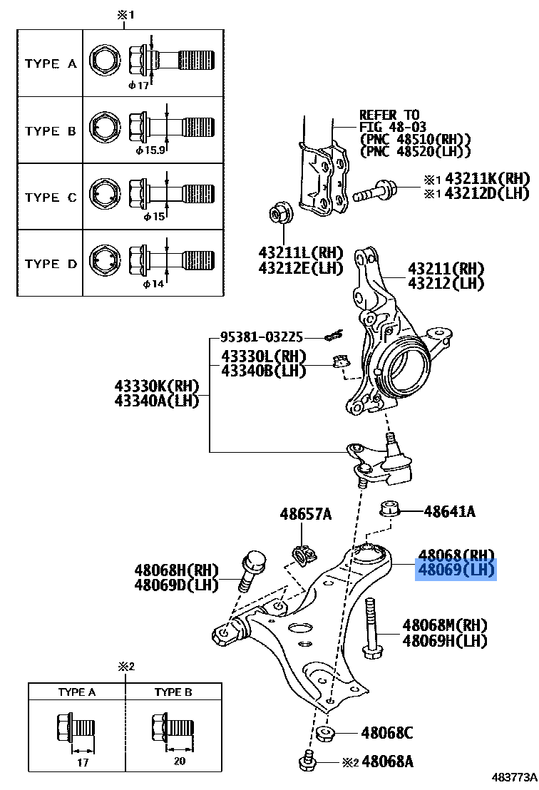 Arm Sub Suspension Lh