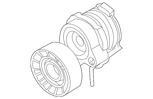 Belt Tensioner with Pulley for BMW 545i 550i 645Ci 650i 745i 750i 760i X5 (E60 E63 E65 E53) - Water Pump/Alternator Belt