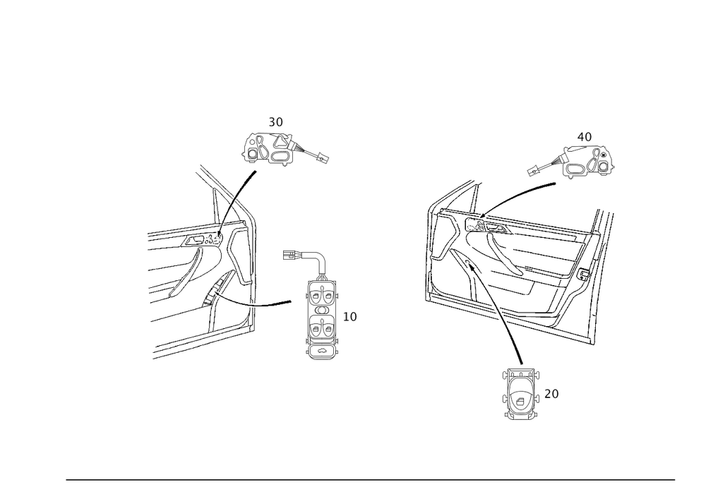 Switch Window Winder Frt Db W203