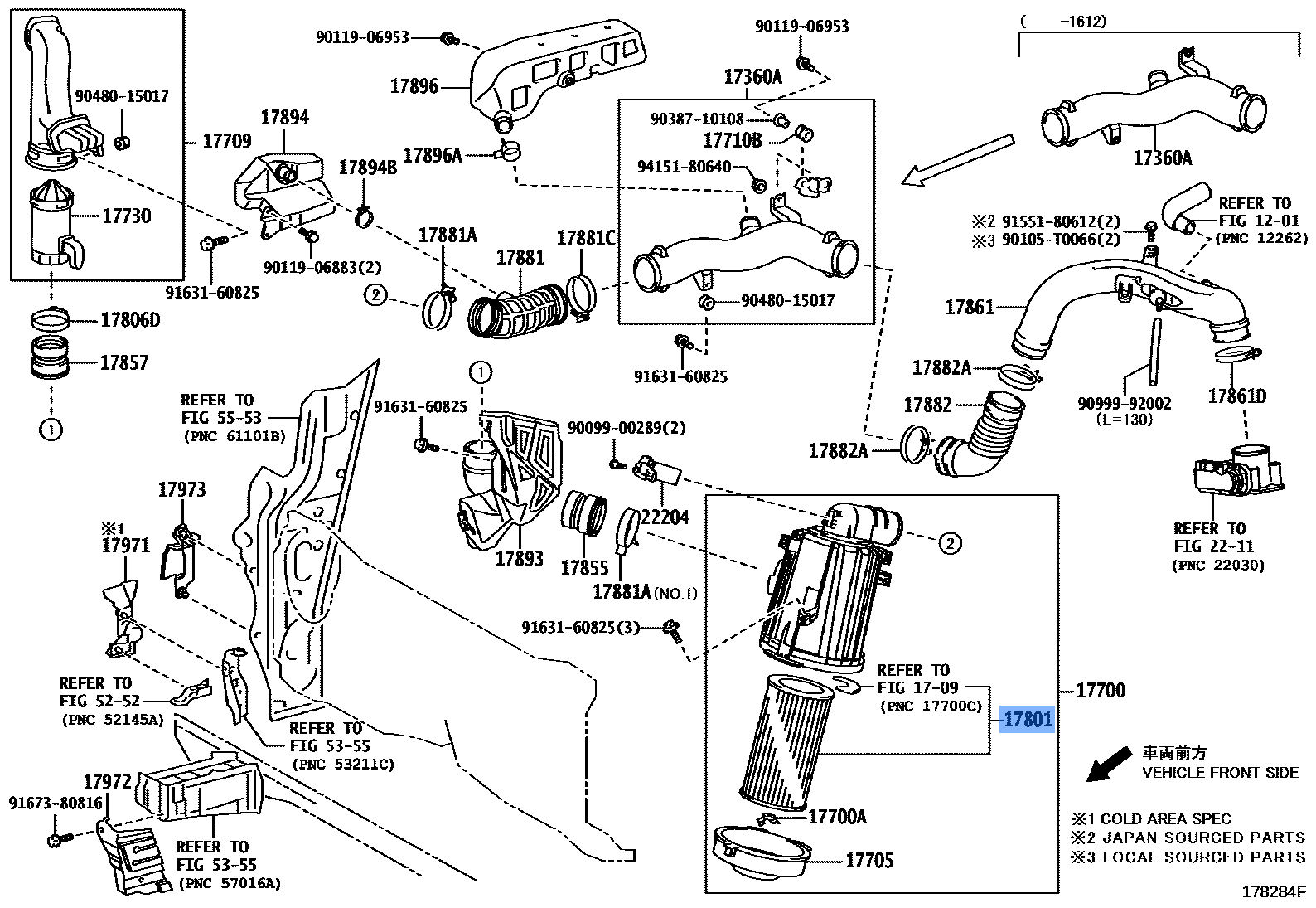 Toyota Engine Air Filter 17801-75010 fits: Hiace III, Commuter