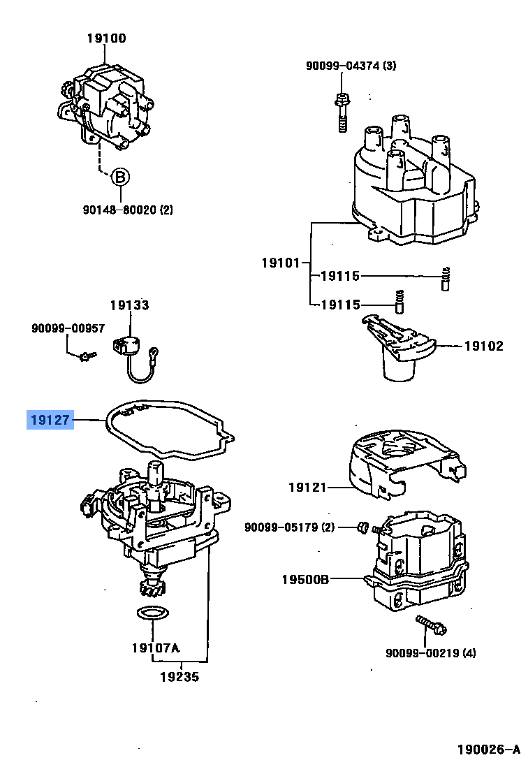 TOYOTA 19127-74040 Dust Proof Packing