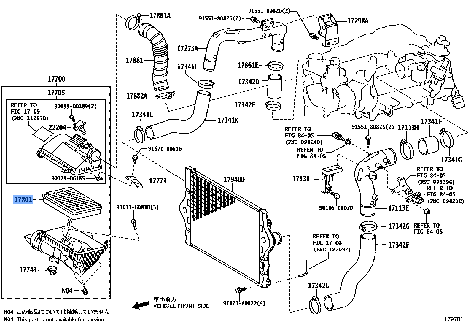 Toyota Engine Air Filter 17801-30080 fits: Prado, Land Cruiser and More