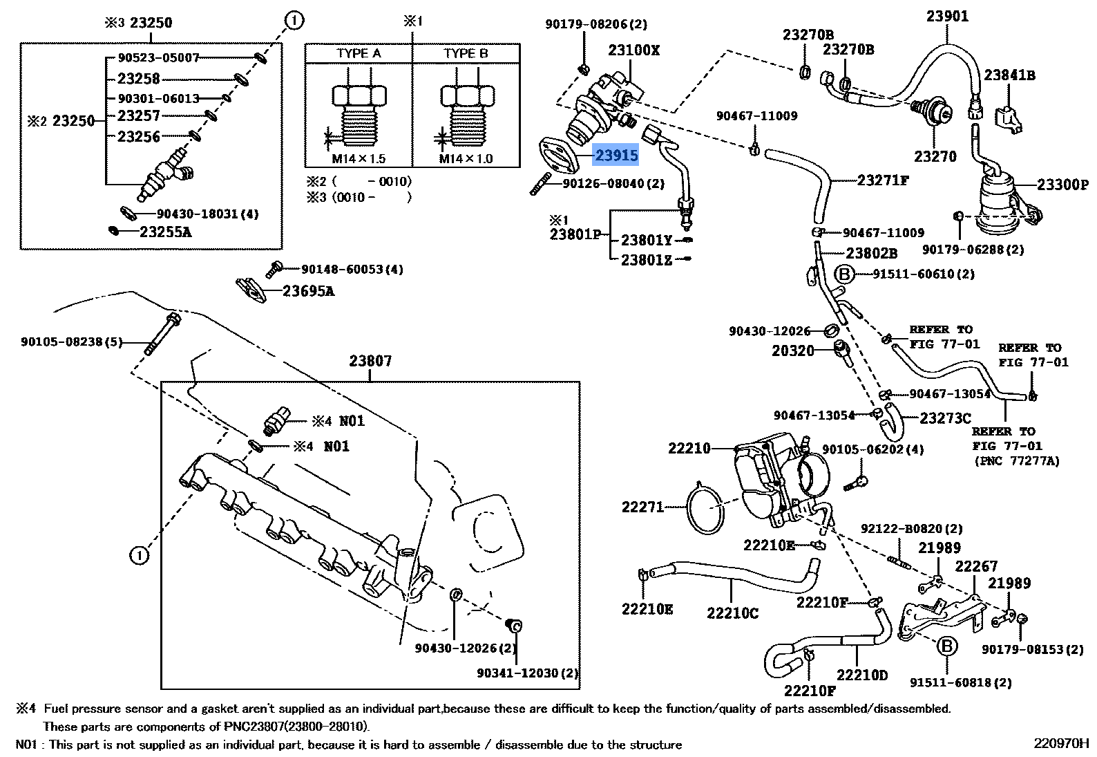 LEXUS OEM FACTORY FUEL PUMP RESEAL KIT INSULATOR 23915-46011