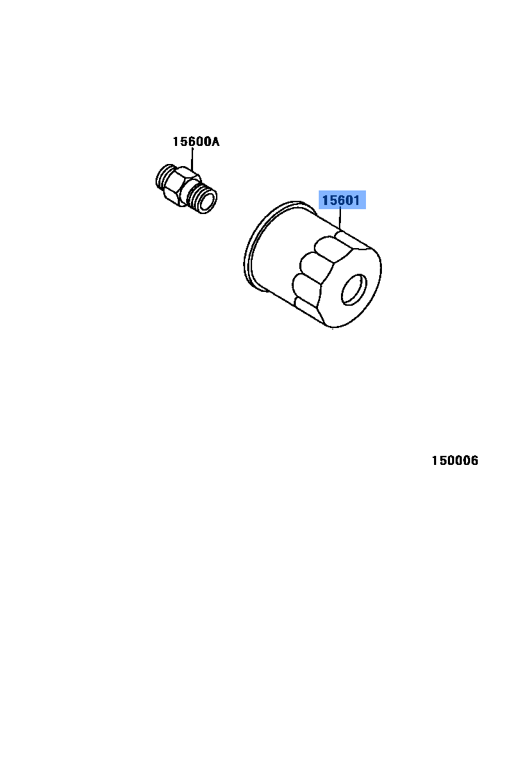 Toyota Oil Filter Element Kit 04152-77010 fits: Heavy Duty Truck, Land / Rail and More
