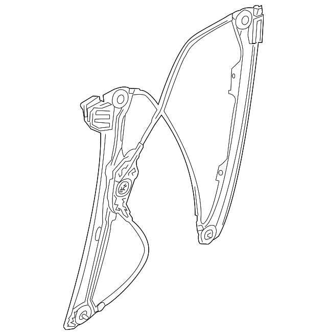 BMW E64 Convertible Quarter Glass Window Regulator Left Driver 51377008629
