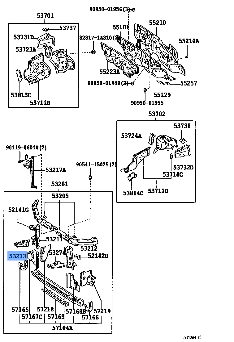 Bracket(L),F. Bumper
