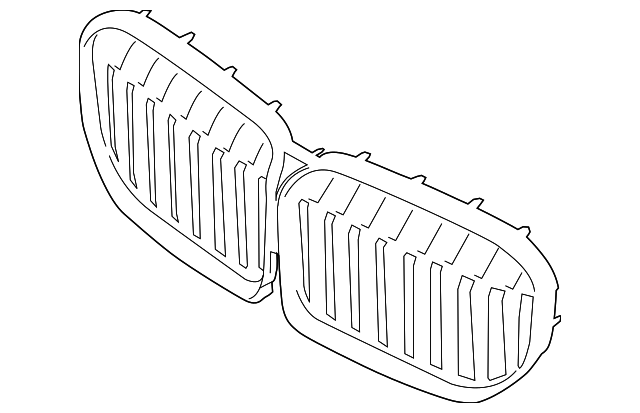 Front Grill OEM Chrome - BMW 740i (G12) 2020-2022