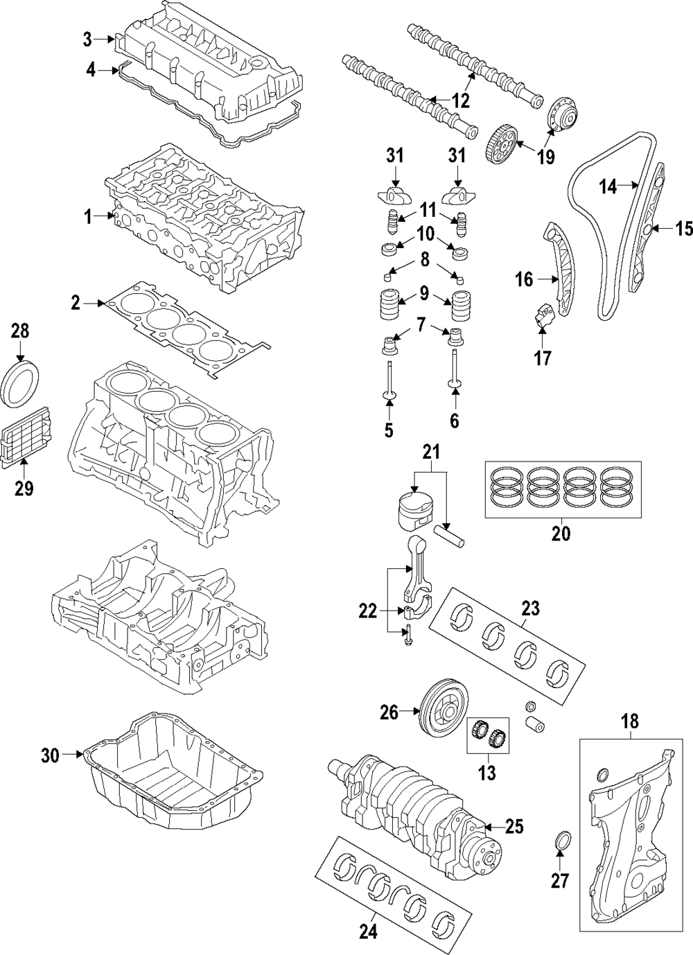 Piston Ring Set - Hyundai (23040-2E200)