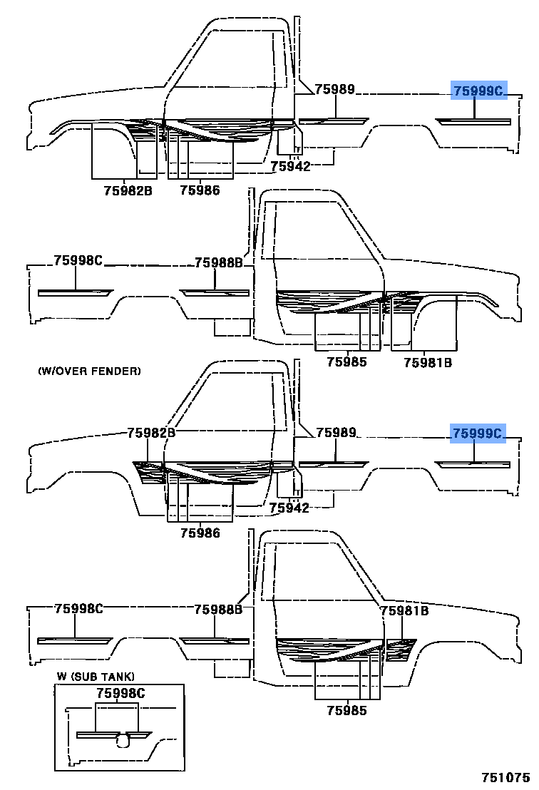 Accent Stripe Rr Deck