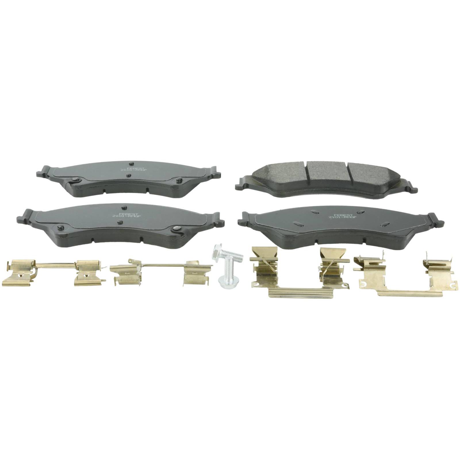 pad kit, disc brake, front - kit (including bolts, with anti-rattle spring)