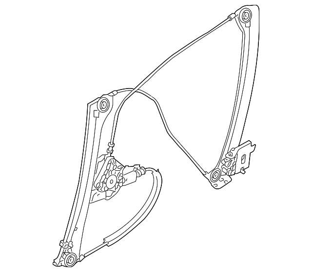 Right Front Power Window Regulator For BMW 650i M6 E63 E64 2006-2010 (Without Motor)