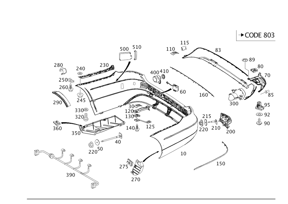 Trim - Mercedes-Benz (2128804240)