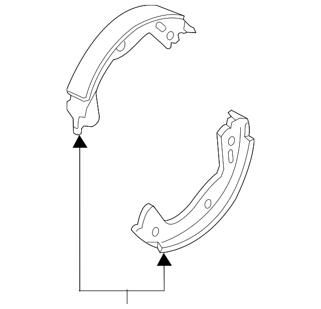 Park Brake Shoes - Hyundai (58305-B1A00)