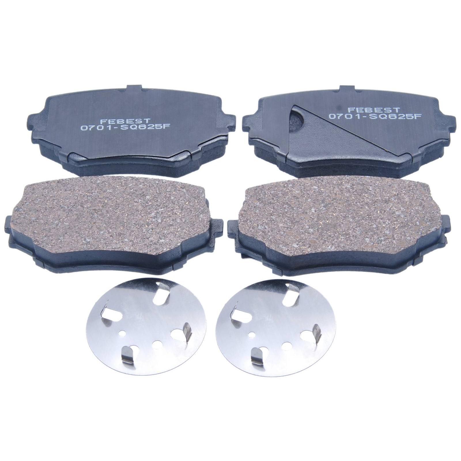 pad kit, disc brake, front - kit (with anti squeal shim, with brackets)