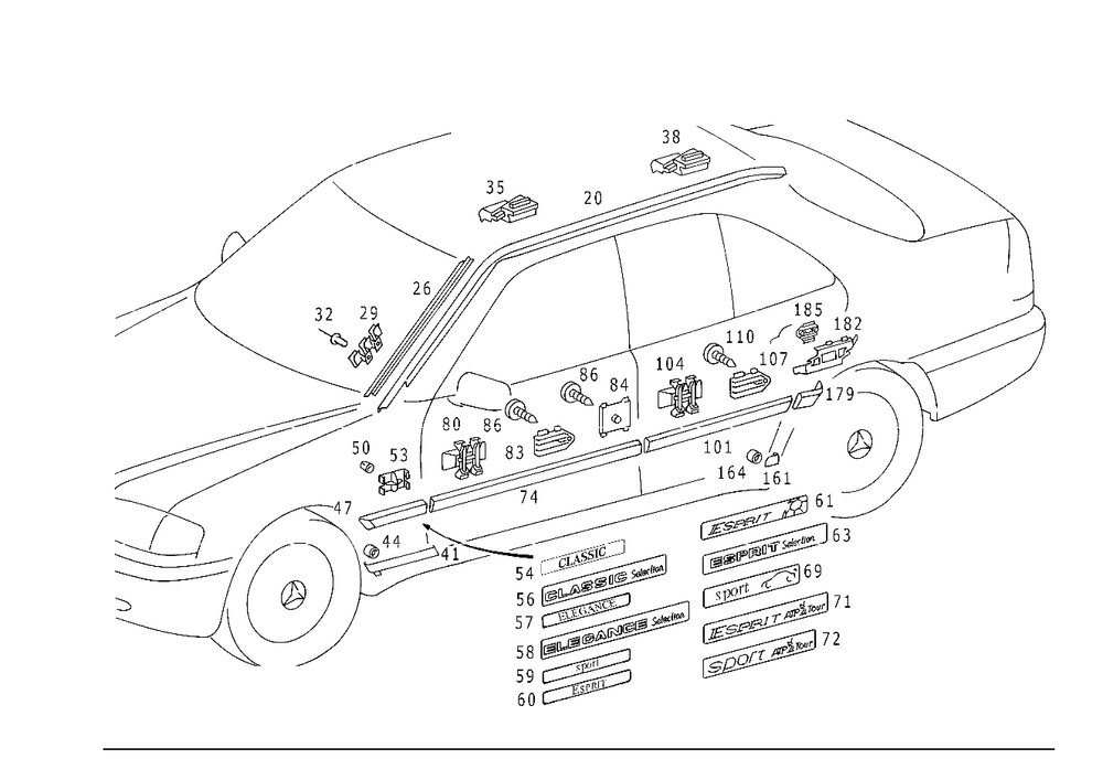 Seal At Panel Frt Db W202/2000/Rh