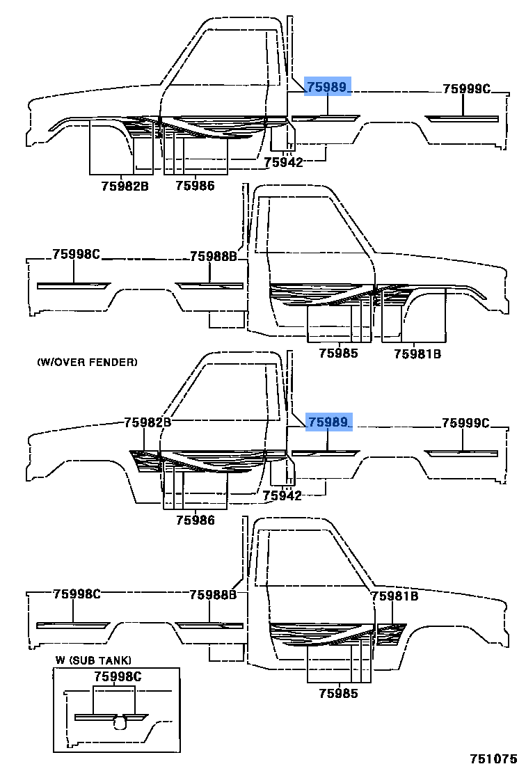Accent Stripe Rr Deck