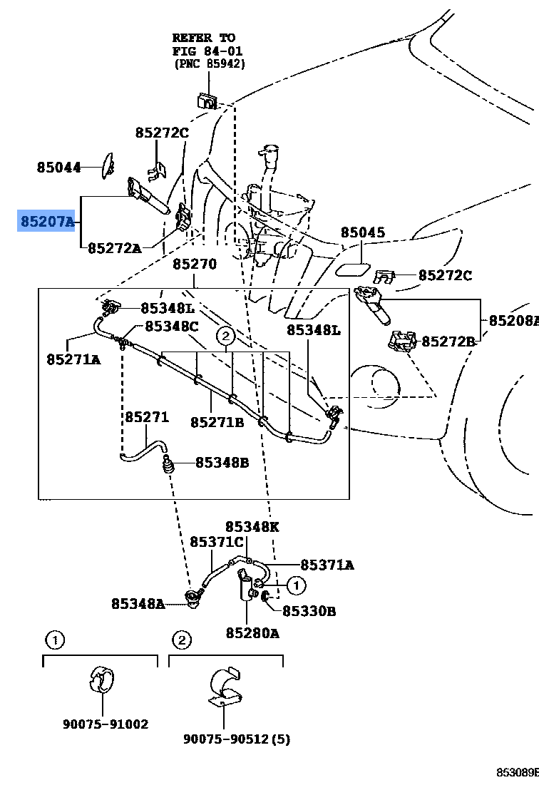 Nozzle Assy, Windshield Washer