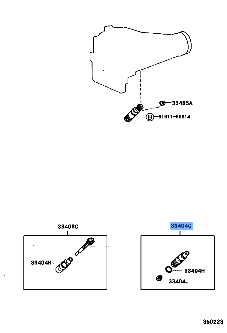 TOYOTA 33404-22010 Speedometer Shaft Sleeve Sub-Assembly
