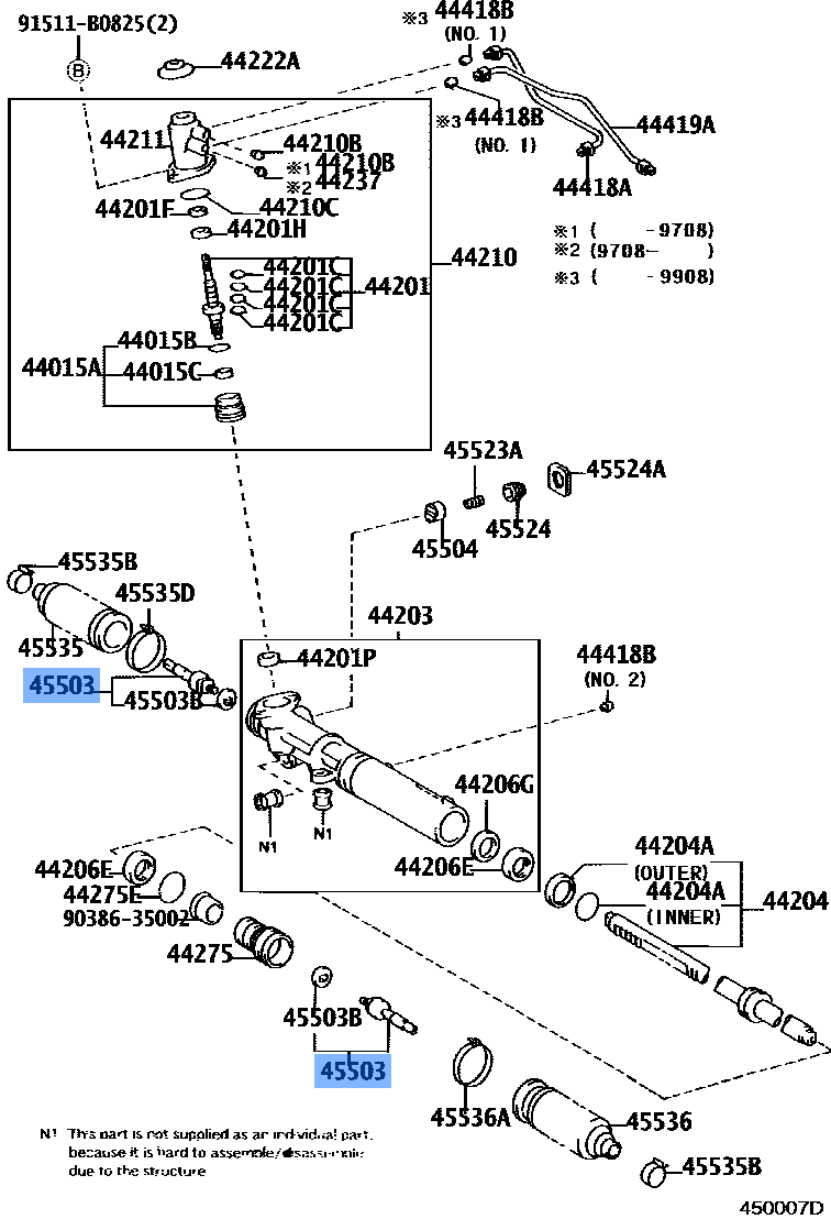 End Sub-Assy,Steering Rack To