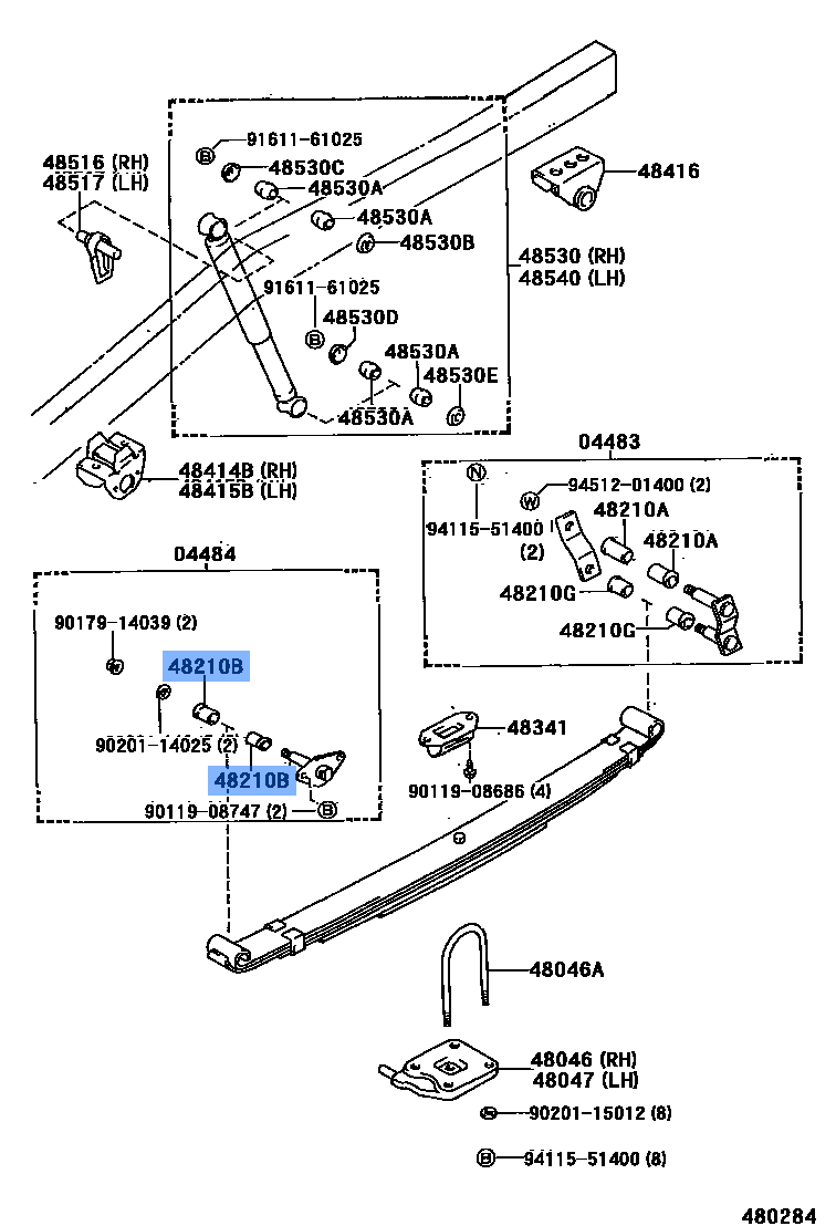 Leaf Spring Bushing - Toyota Hilux 90385-T0008