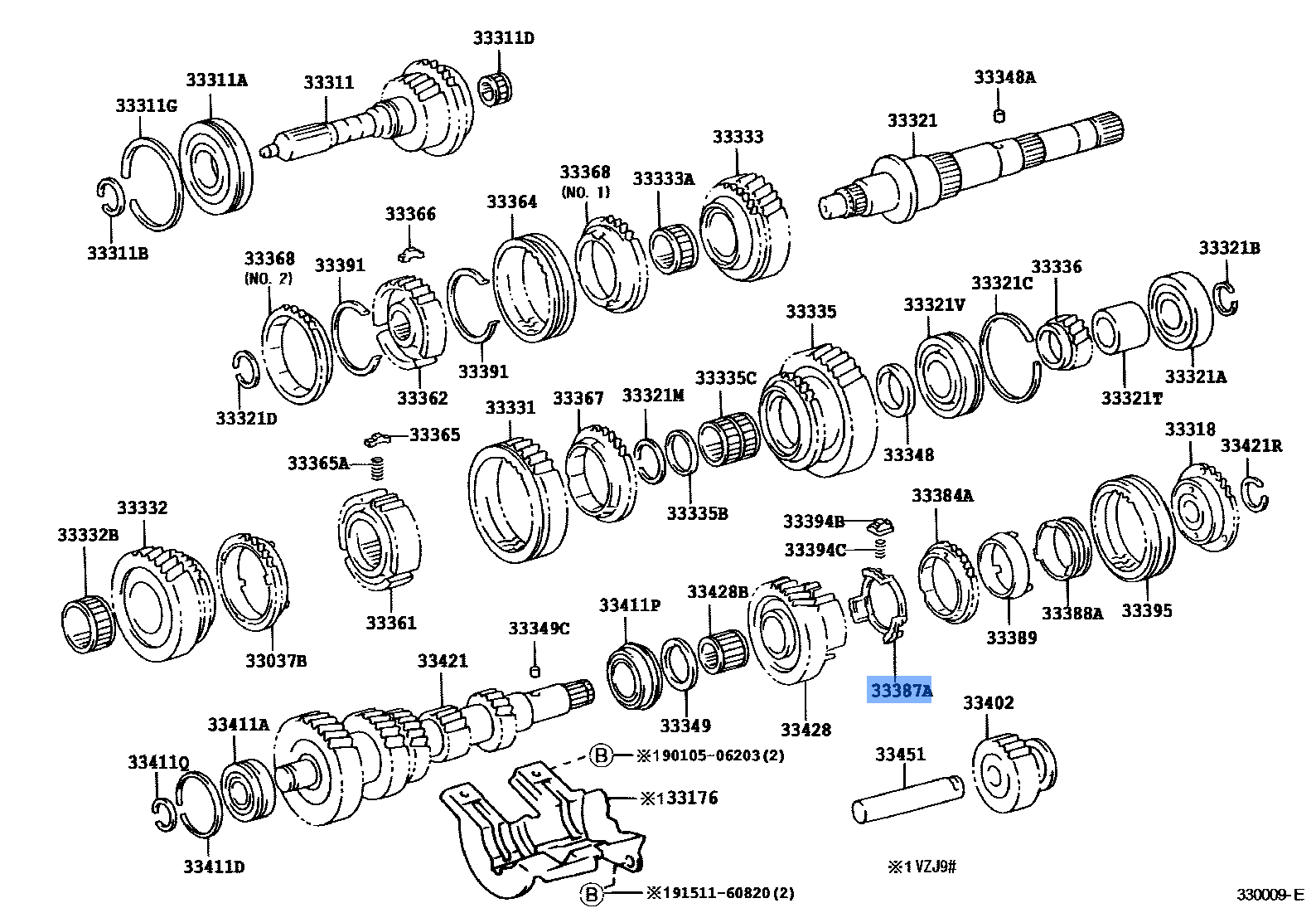 Toyota Ring, Reverse Synchronizer 33387-30011