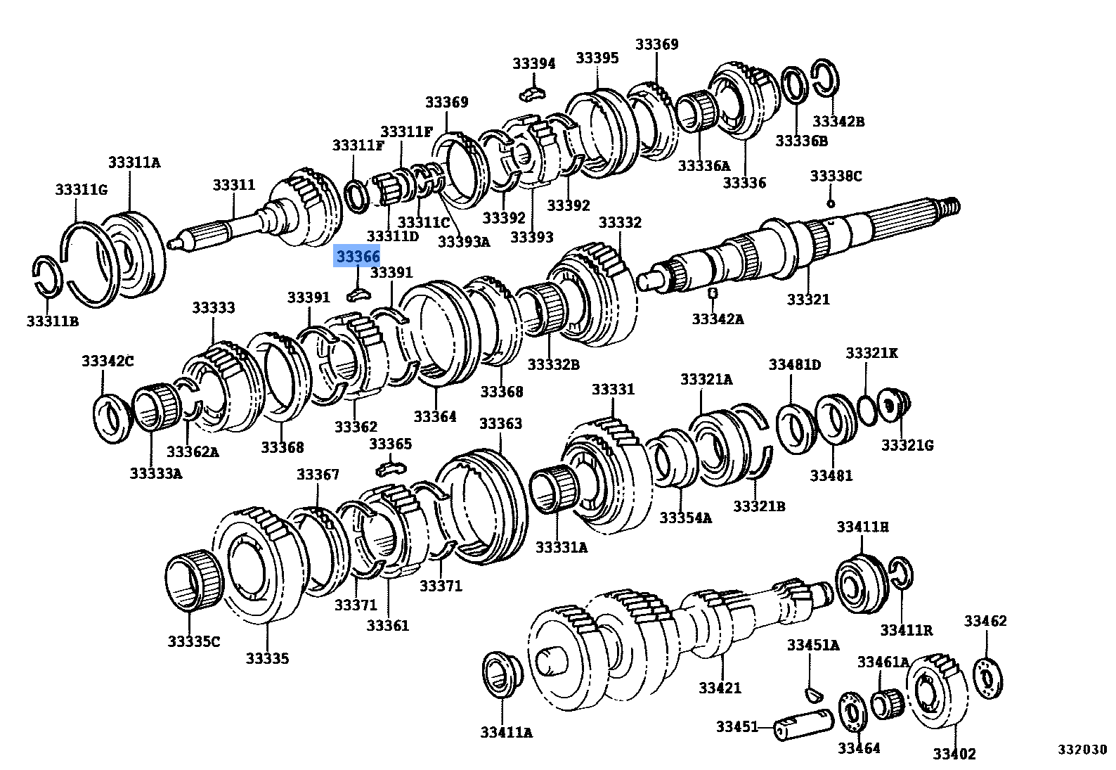 KEY, SYNCHROMESH SHIFTING, NO.2