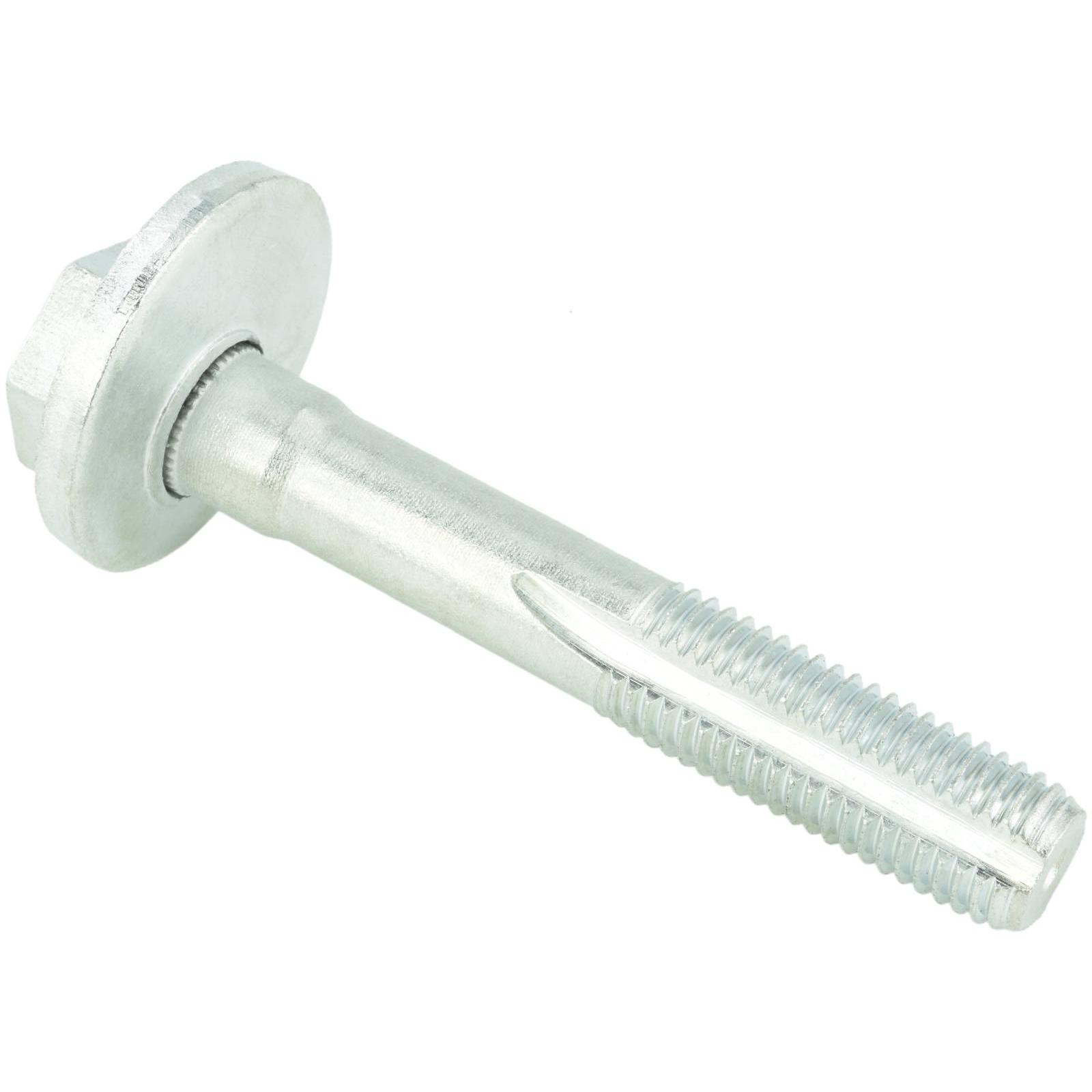 Camber adjusting eccentric bolt