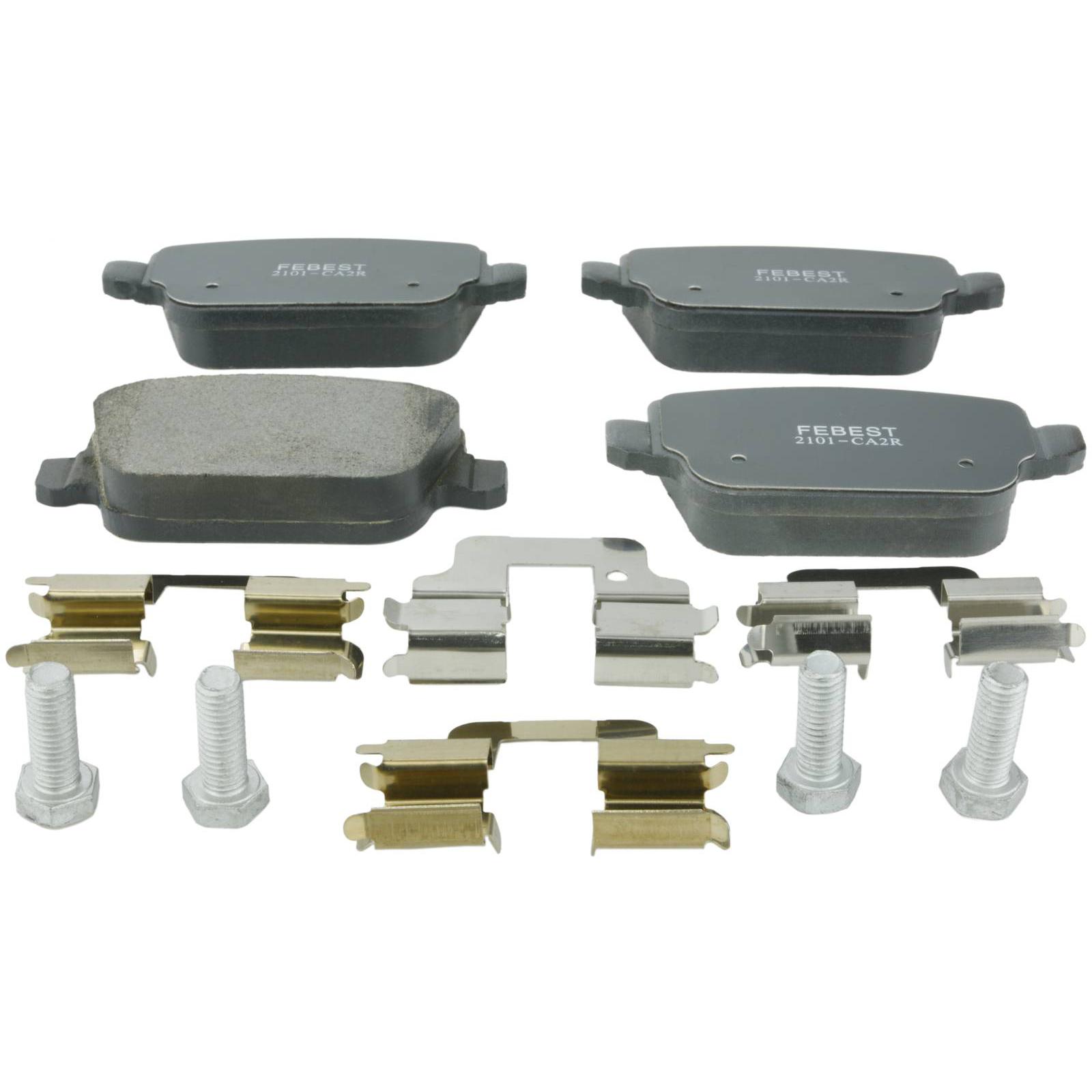 pad kit, disc brake, rear - kit (including bolts, with anti-rattle spring)