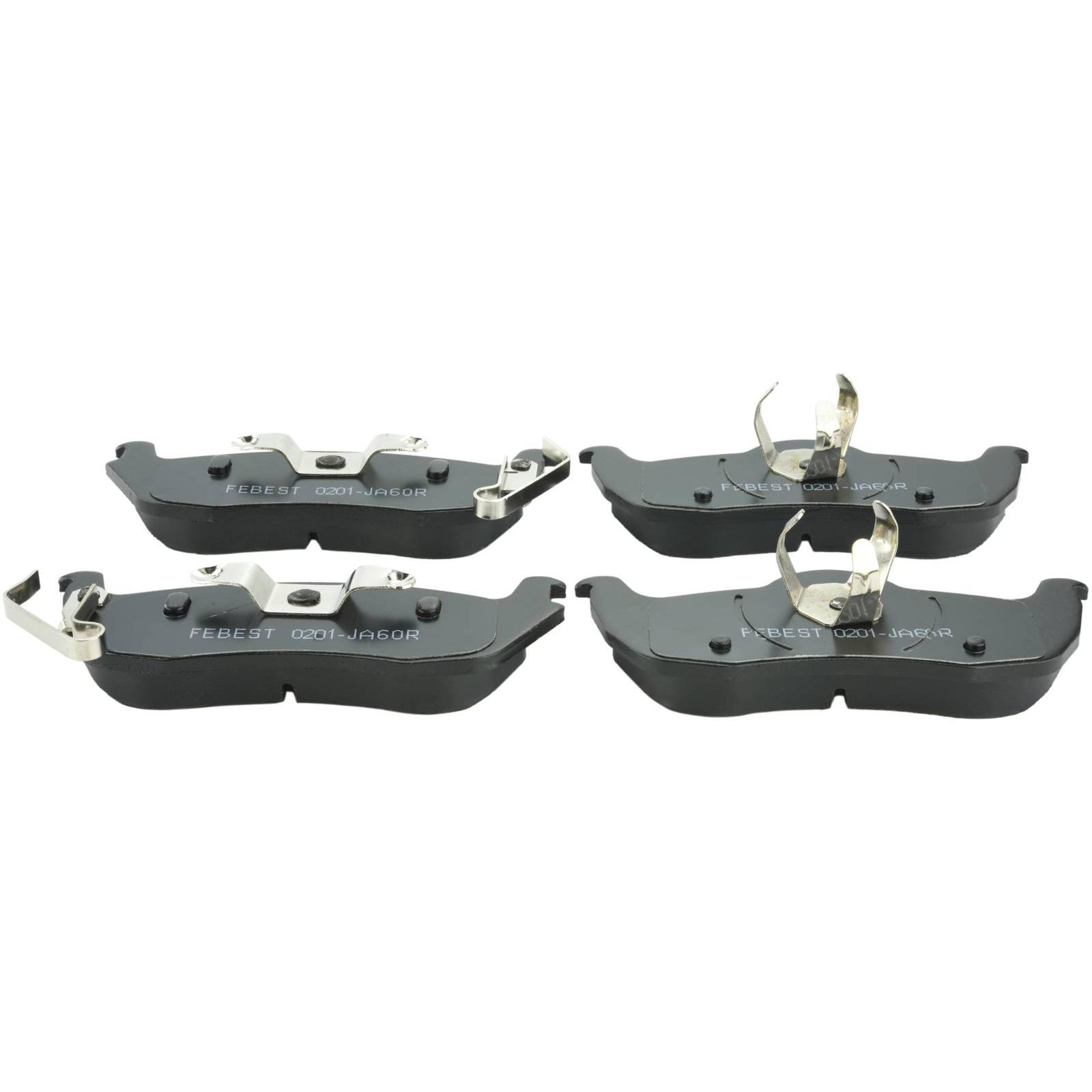 pad kit, disc brake, rear (with anti squeal shim, with brackets)