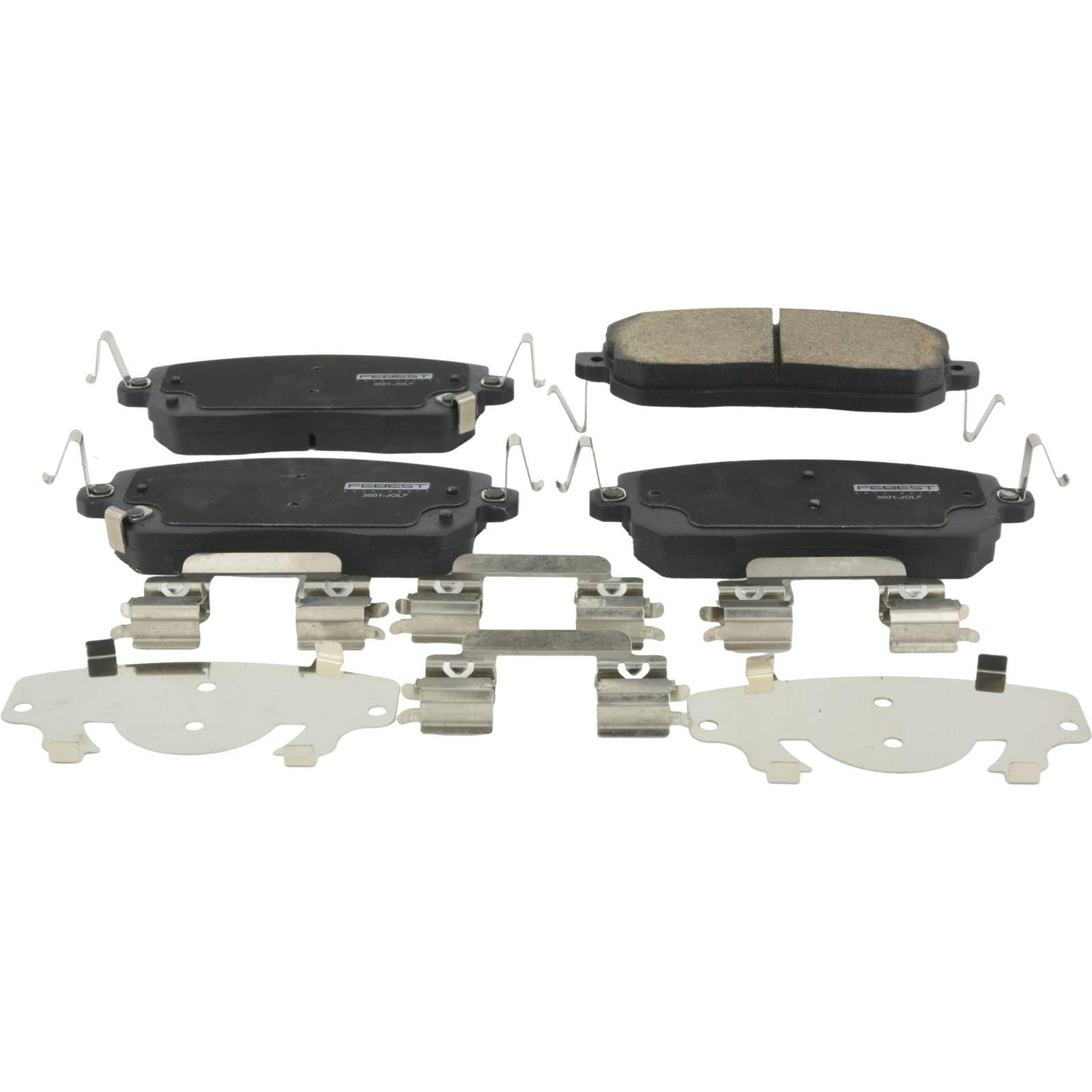 pad kit, disc brake, front (with anti squeal shim, with brackets)