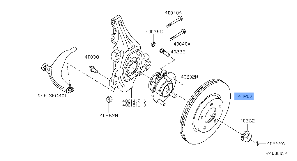 Nissan Genuine 40206-JA00A Front Brake Disc Rotor Fits Altima / Maxima  and More