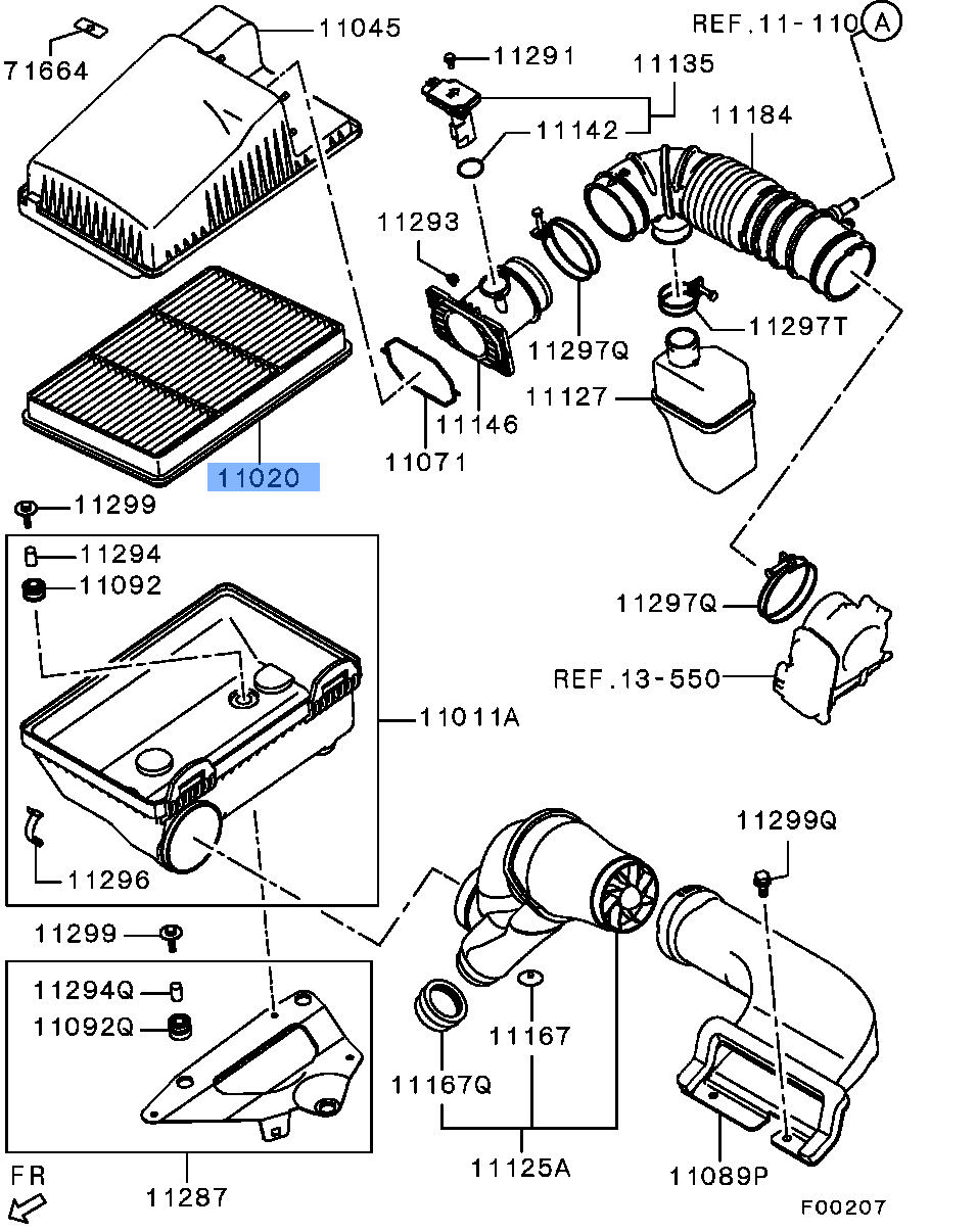 Mitsubishi Genuine MR571476 Engine Air Filter Fits Pajero