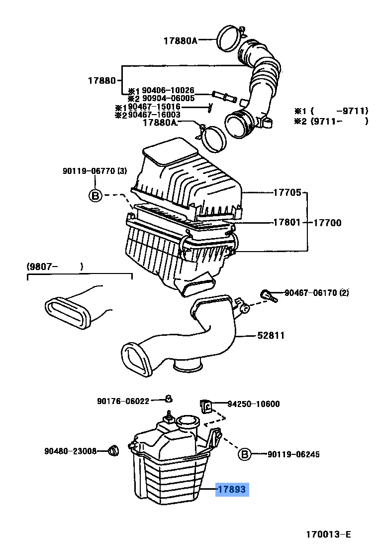 TOYOTA 17893-64080 Resonator Intake Air