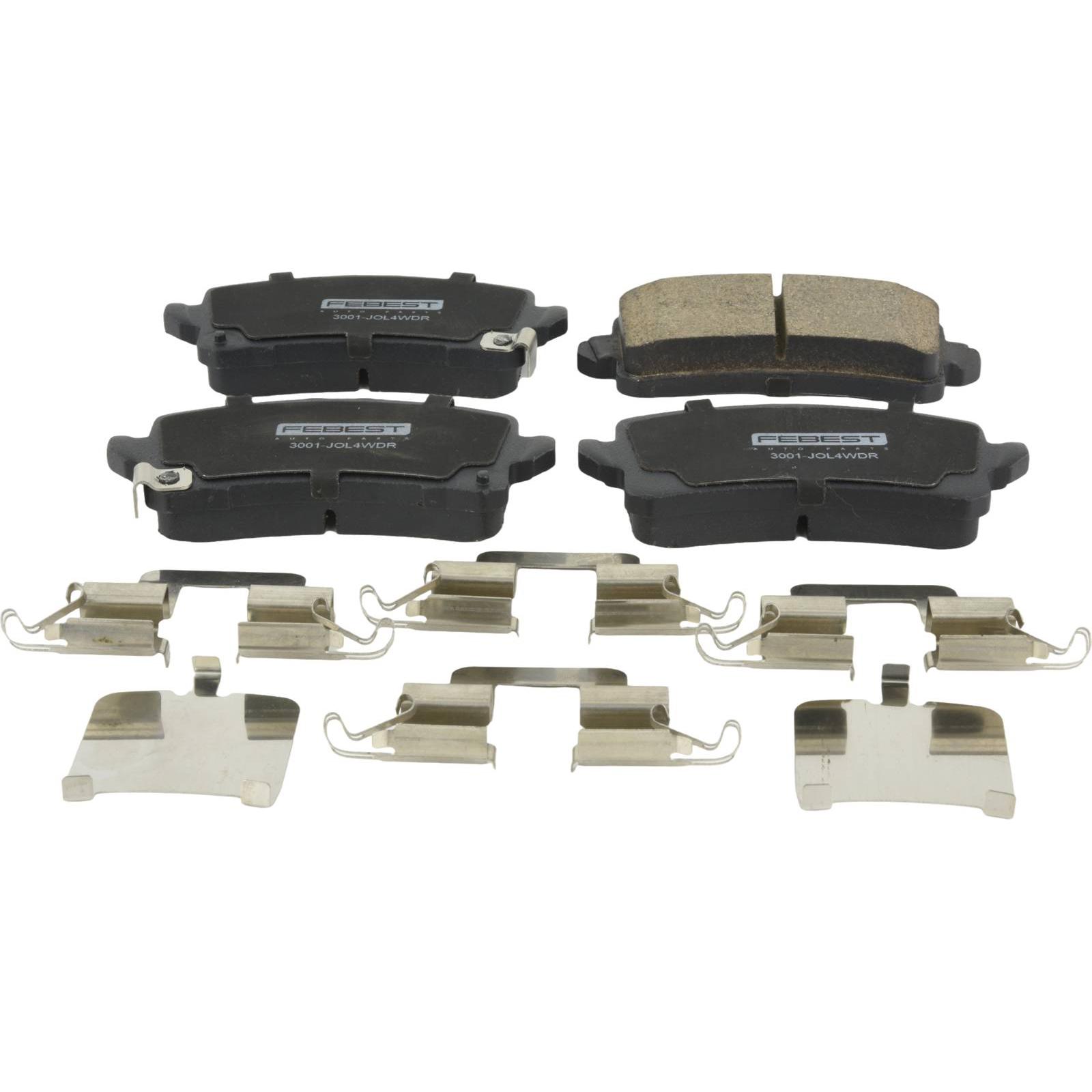 pad kit, disc brake, rear - kit (with anti squeal shim, with brackets)