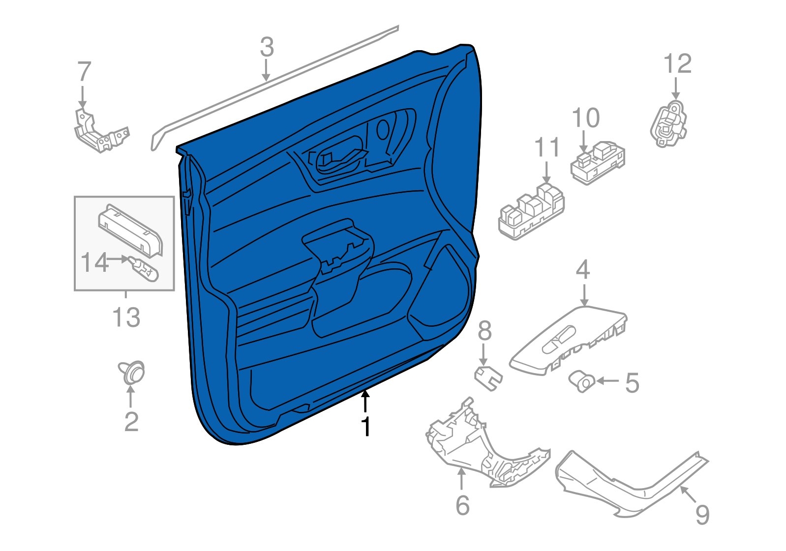 Finsher Assy Front Door L