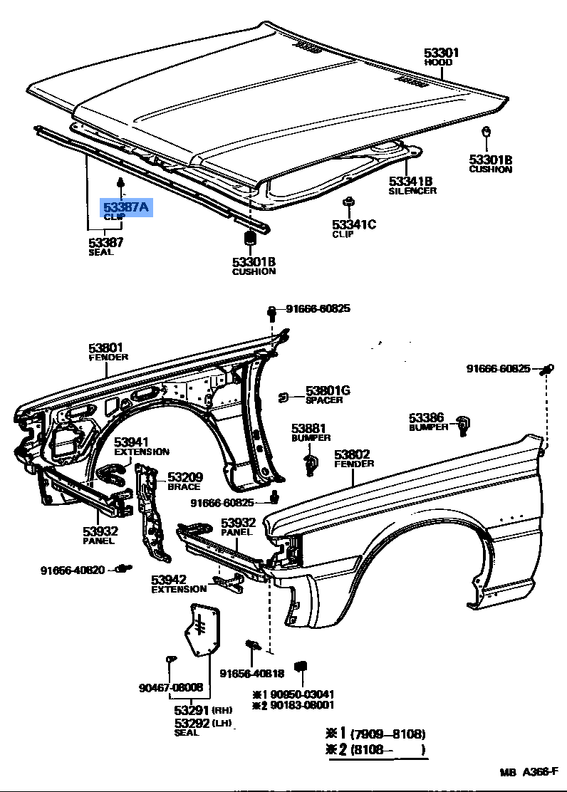 TOYOTA 9046708011TH Clip