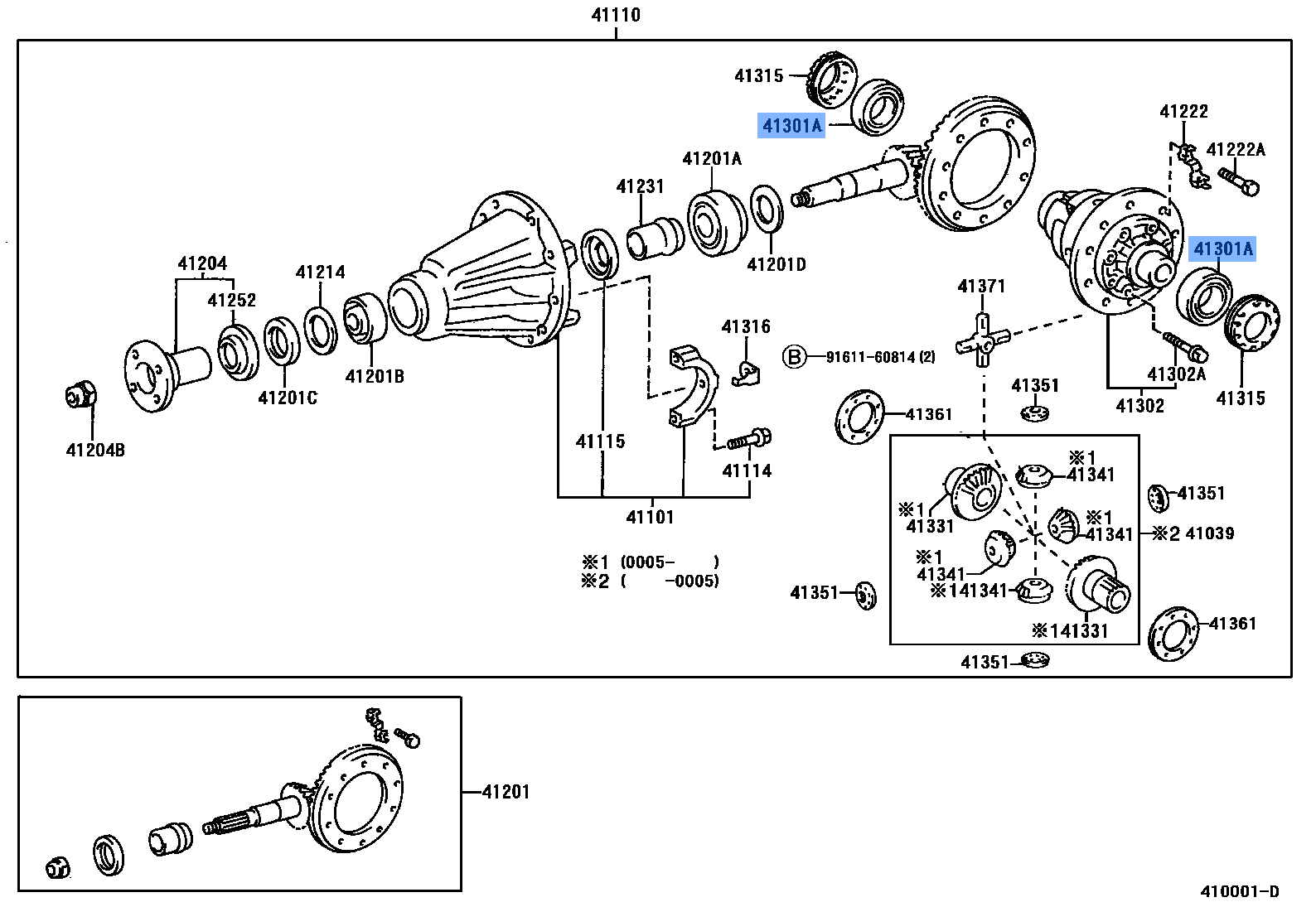 GENUINE OEM TOYOTA AND LEXUS 90366-50177 Bearing For Rear Differential Case