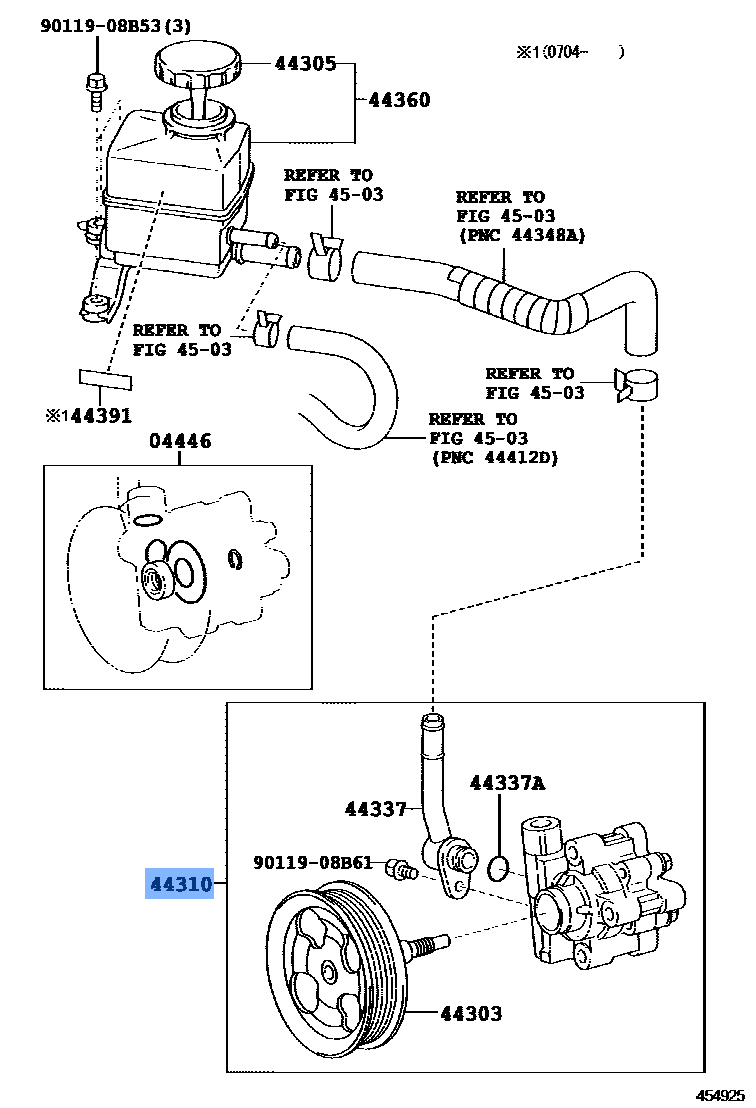 TOYOTA 44310-60400 Pump Assy, Vane Power Steering