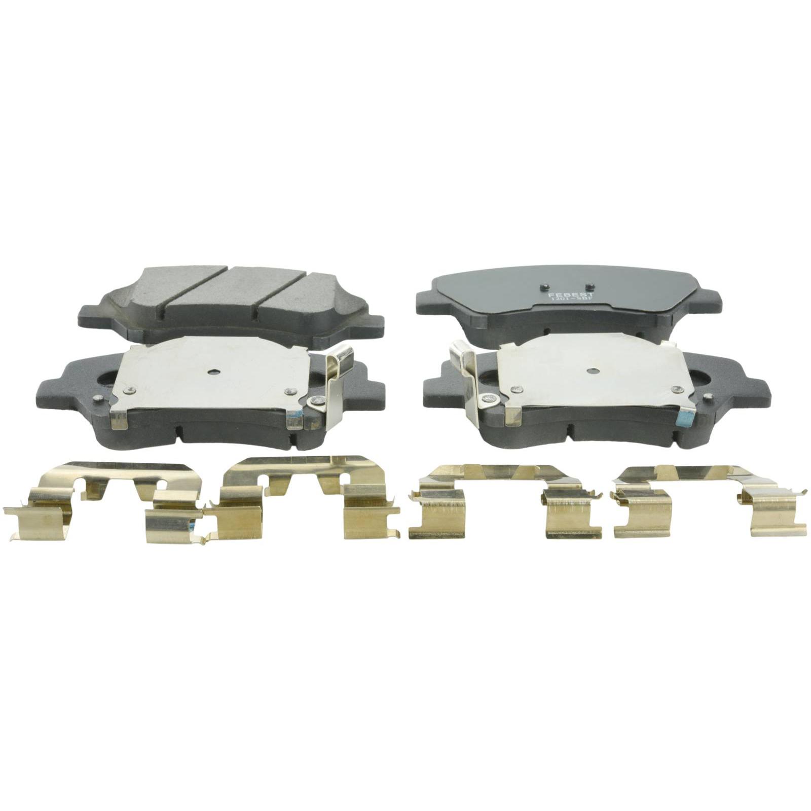 pad kit, disc brake, front - kit (with anti squeal shim, with brackets)