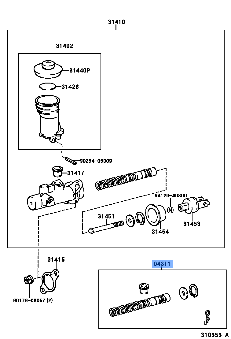 Toyota Genuine Main Cylinder Clutch Piston 04311-26070