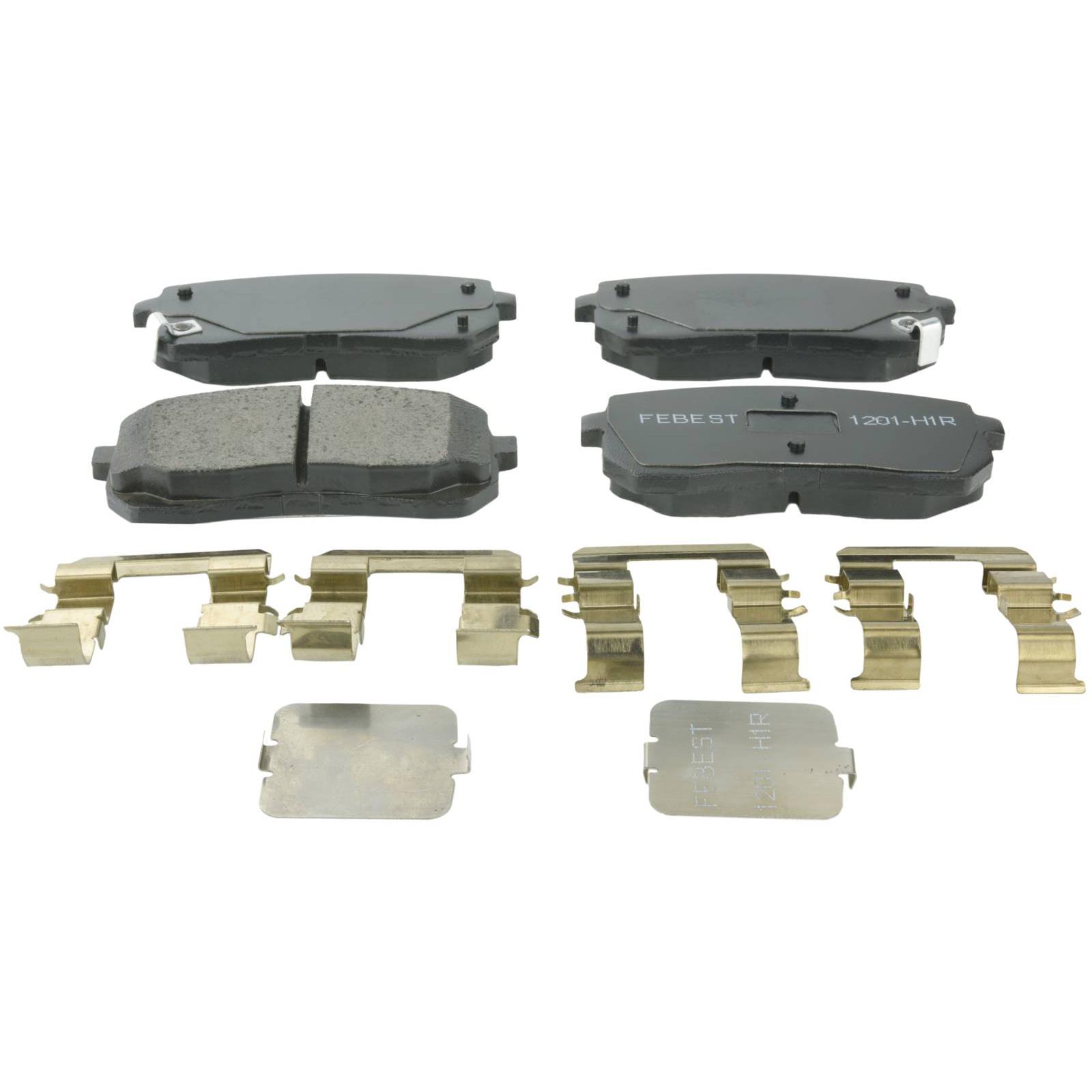 pad kit, disc brake, rear - kit (with anti squeal shim, with brackets)