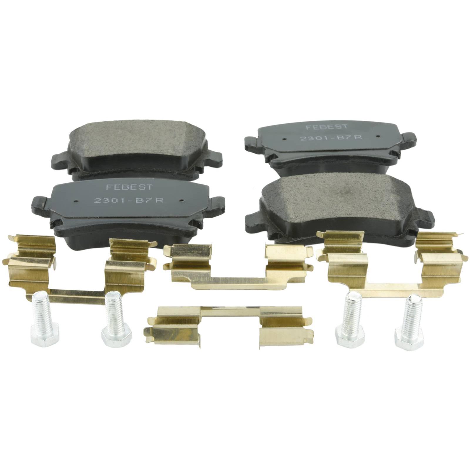 pad kit, disc brake, rear - kit (including bolts, with anti squeal shim)