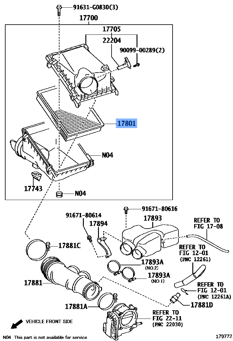 Toyota Engine Air Filter 17801-38051 fits: 4Runner, FJ Cruiser and More