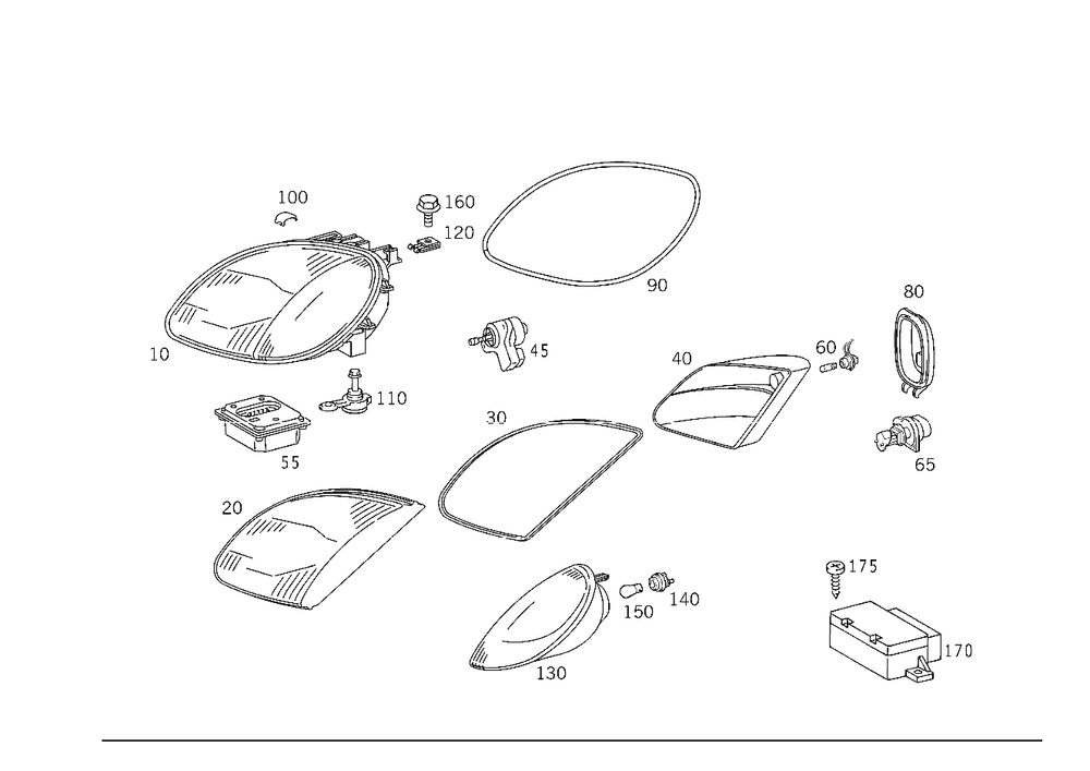 Refelctor Frt Db W170/Rh