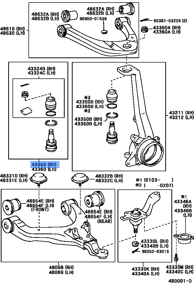 Joint Assy Upr Ball (43310-09015)