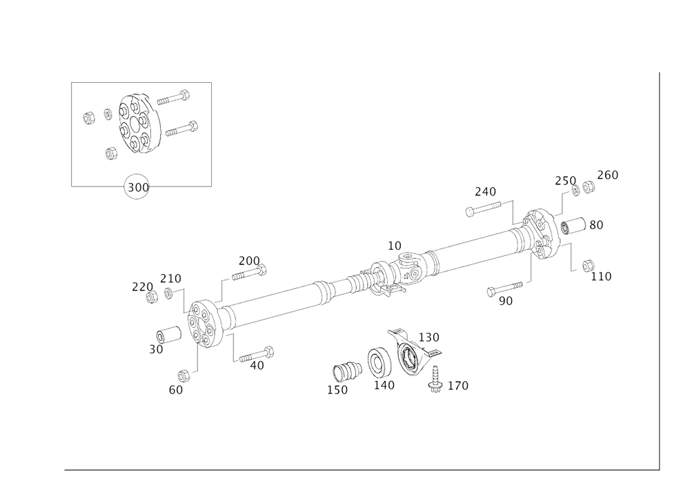 MERCEDES-BENZ 2044101281 Center Support Bearing