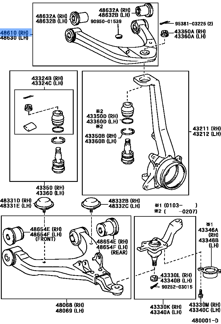 Lex-Arm Assy Upper Rh