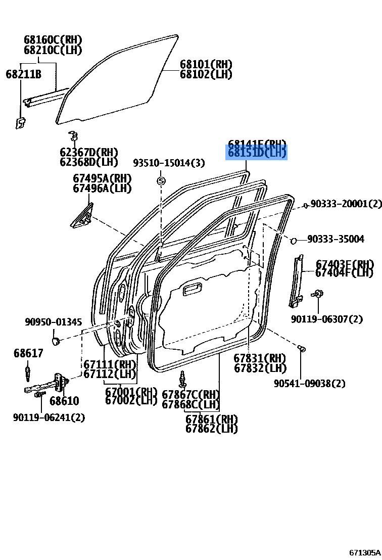 Door Run Channel Fr L