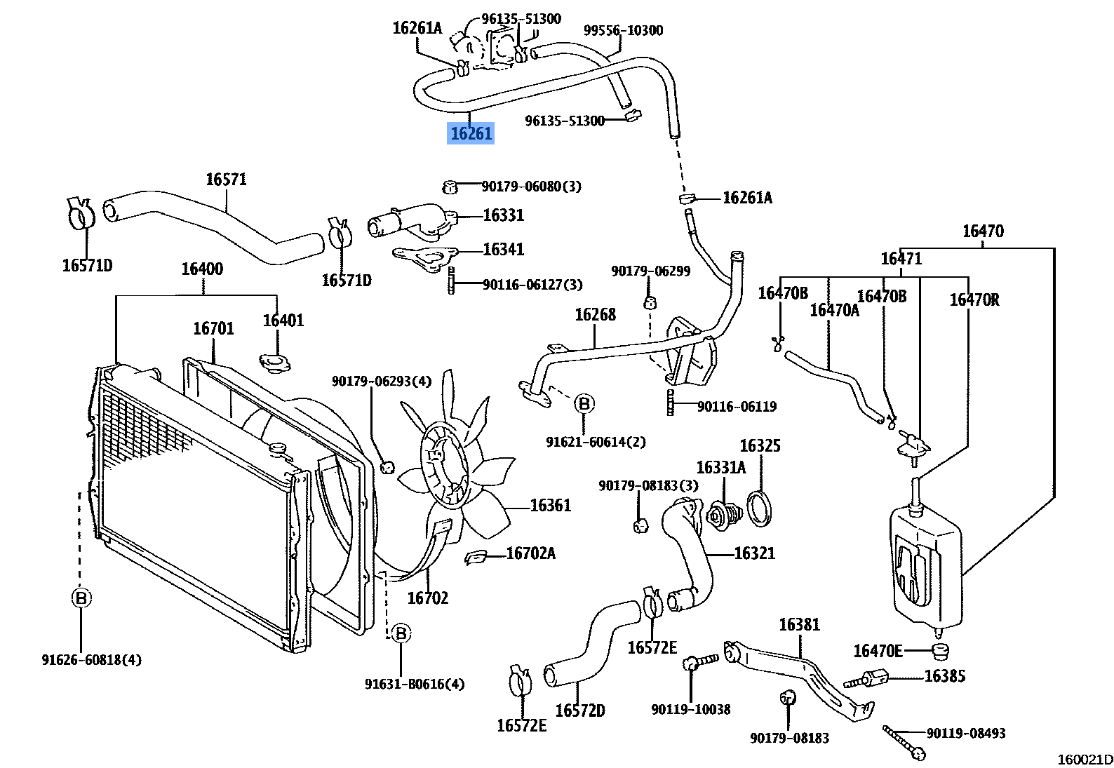 16261-0C010 Hose