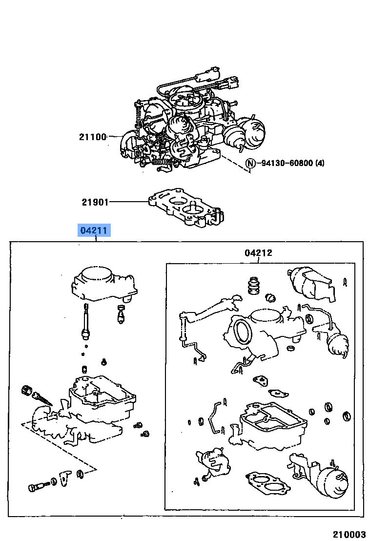 TOYOTA Forklift Valve Kit 04221-U205071